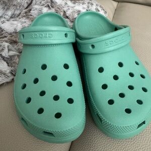 CROCS Green and Blue Mules Lightweight Comfort